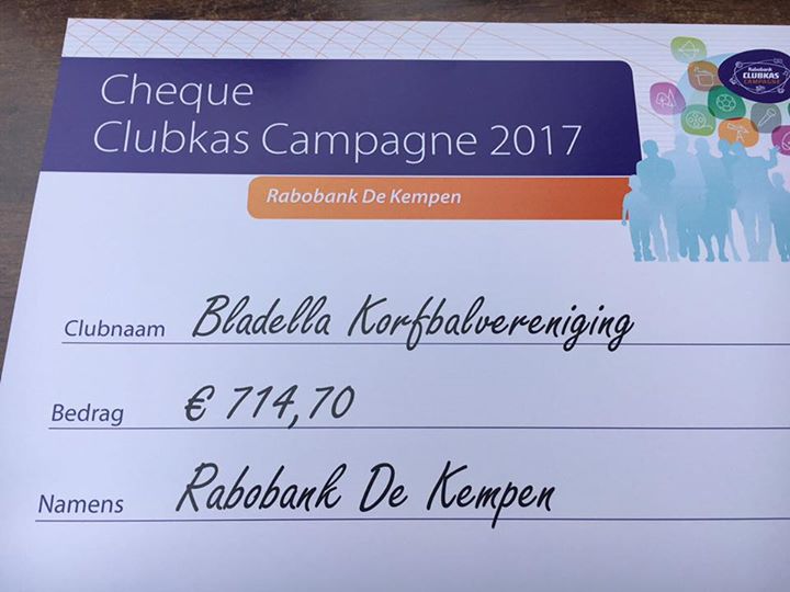 Opbrengst Rabo Clubkas Campagne 2017